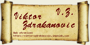 Viktor Ždrakanović vizit kartica